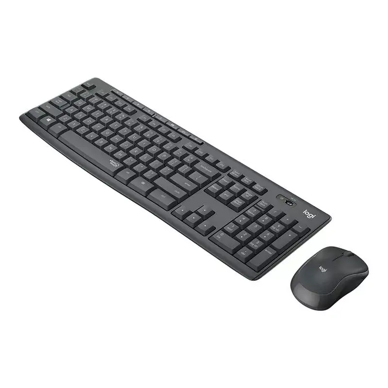 Combo tastiera e mouse wireless Logitech MK295 Silent RF Wireless QWERTY US International nero