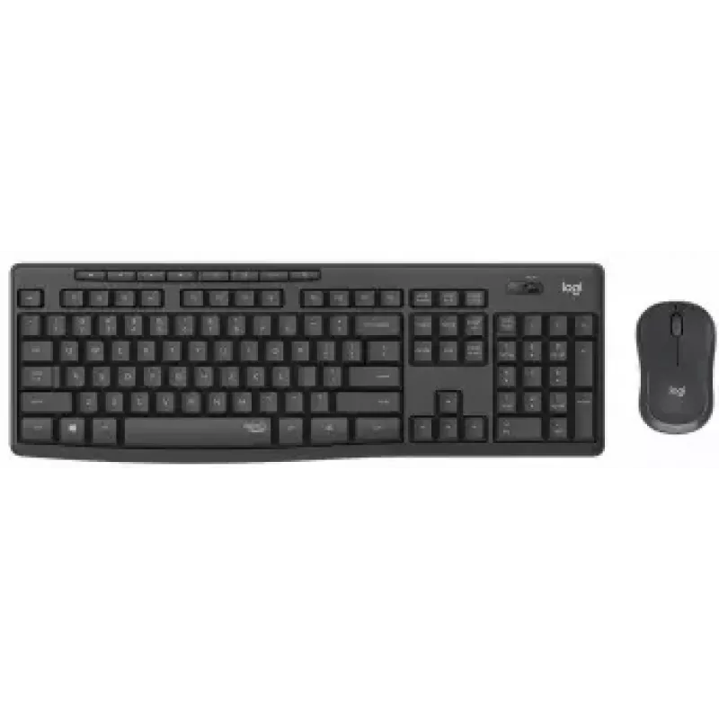 Combo tastiera e mouse wireless Logitech MK295 Silent RF Wireless QWERTY US International nero