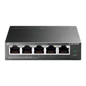 Switch TP-Link 5 porte Gigabit Easy Smart PoE con 4 porte PoE+
