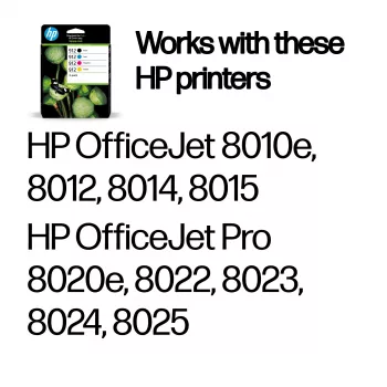 HP 912 confezione da 4 Nero/Ciano/Magenta/Giallo cartucce d'inchiostro originali