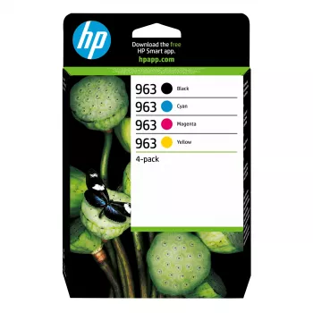 HP 963 confezione da 4 Nero/Ciano/Magenta/Giallo cartucce d'inchiostro originali