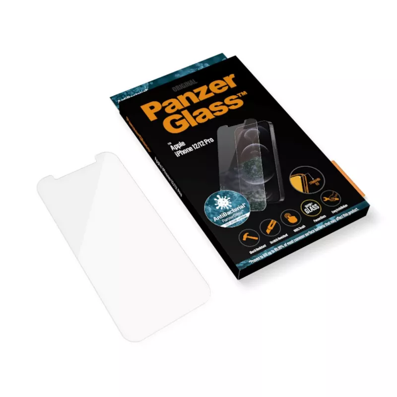 PanzerGlass ® Pellicola protettiva per display iPhone 12 | 12 Pro | Adattamento standard
