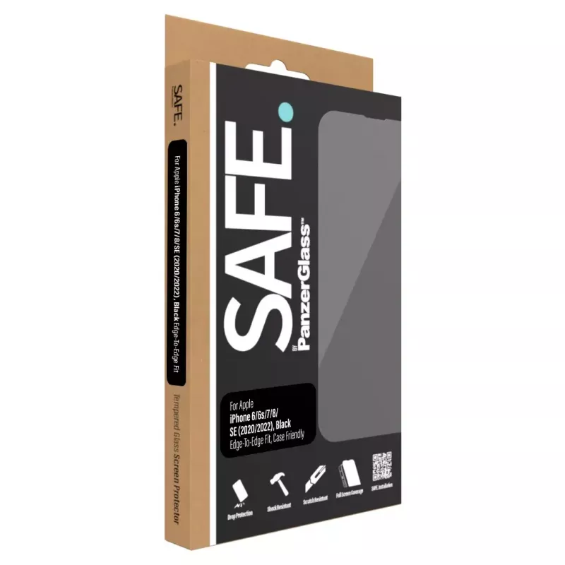 PanzerGlass SAFE. by ® Pellicola protettiva per display iPhone 8 | 7 | 6 | 6s | SE (2020/2022) | Senza bordi