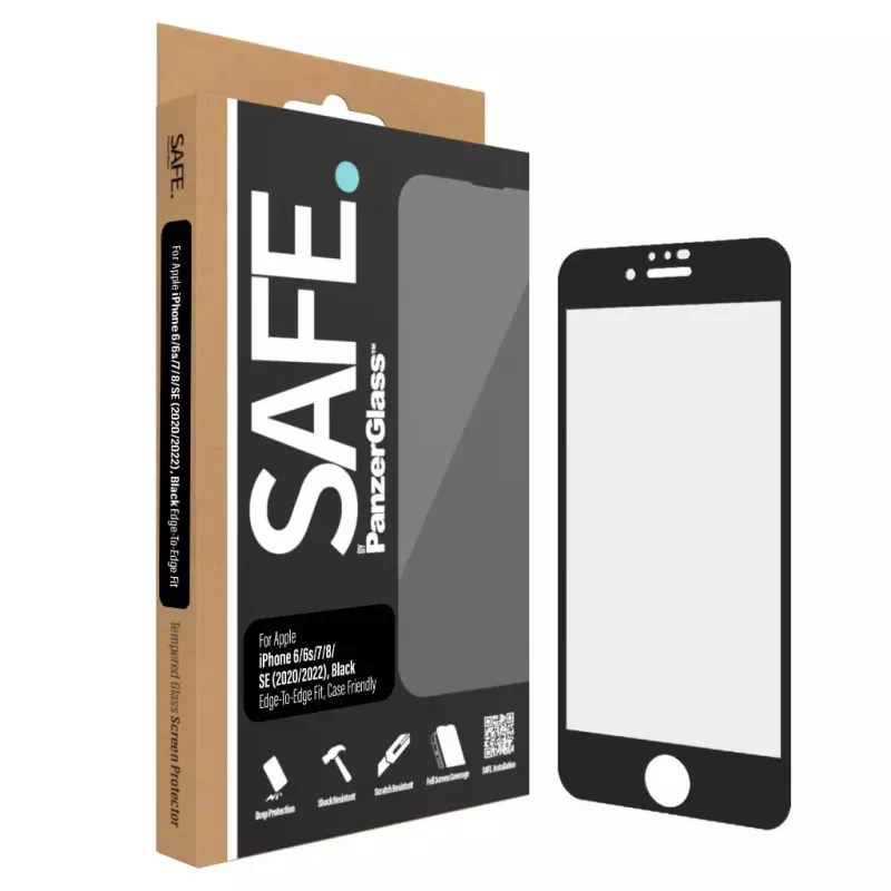 PanzerGlass SAFE. by ® Pellicola protettiva per display iPhone 8 | 7 | 6 | 6s | SE (2020/2022) | Senza bordi