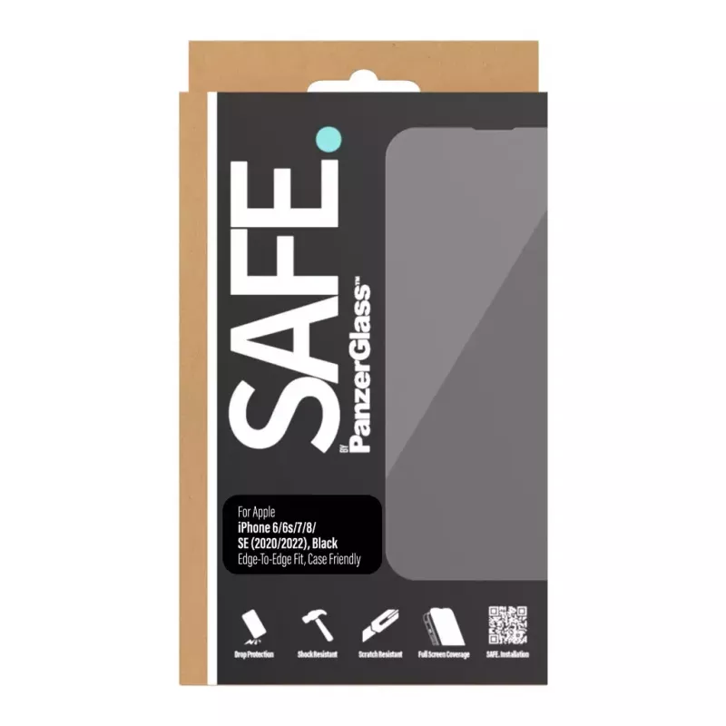 PanzerGlass SAFE. by ® Pellicola protettiva per display iPhone 8 | 7 | 6 | 6s | SE (2020/2022) | Senza bordi