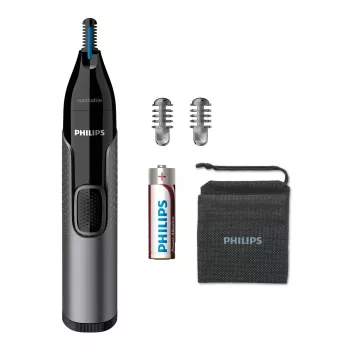 Philips Serie 3000 Trimmer per naso Serie 3000 NT3650/16 trimmer lavabile per naso, orecchie e sopracciglia con 2 accessori pettine