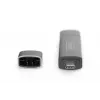 DIGITUS Combo Card Reader Hub (USB-C+USB 3.0) 1x SD, 1x MicroSD, 1x USB 3.0, grigio