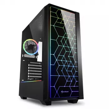 Case PC Sharkoon RGB LIT 100 Midi Tower nero
