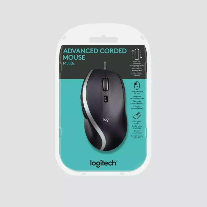 Mouse con cavo LOGITECH Advanced M500s USB nero