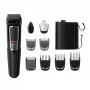 Trimmer multigroom Philips MULTIGROOM Series 3000 9-in-1 MG3740/15 — batteria NiMH, 60 min di autonomia, lame in acciaio inox, 9 pettini, nero