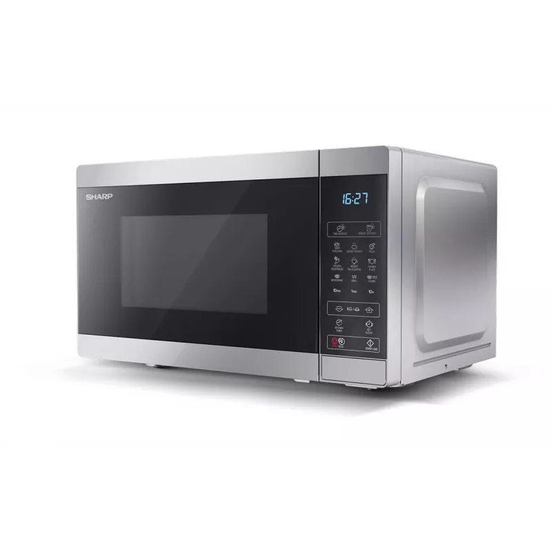 Forno a microonde Sharp YC-MG02E-S nero, acciaio combinato da appoggio 20 l 800 W