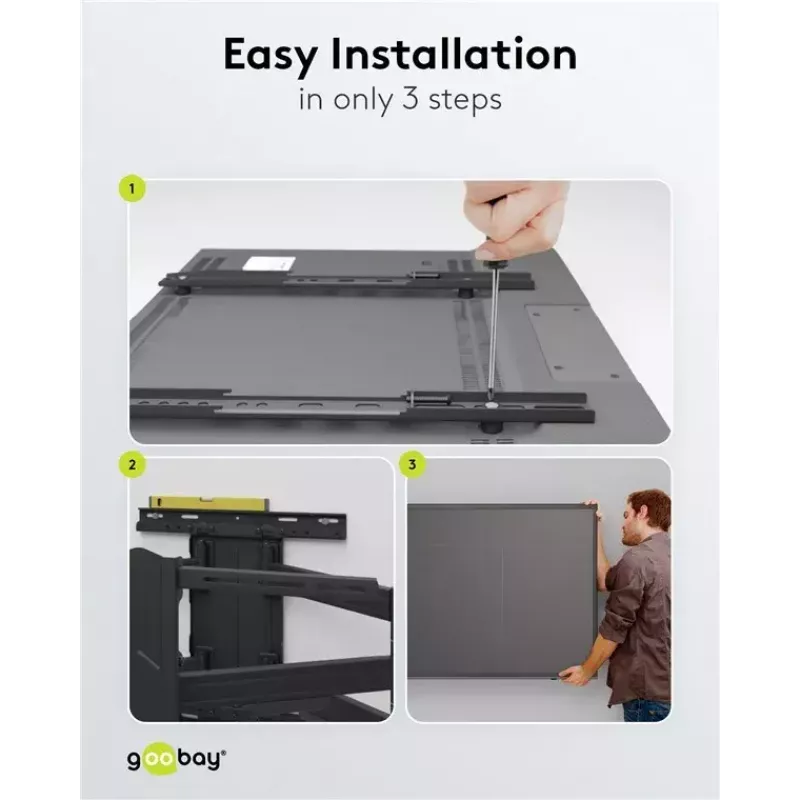 Supporto TV da parete Goobay Basic FULLMOTION M 35 kg 32-55