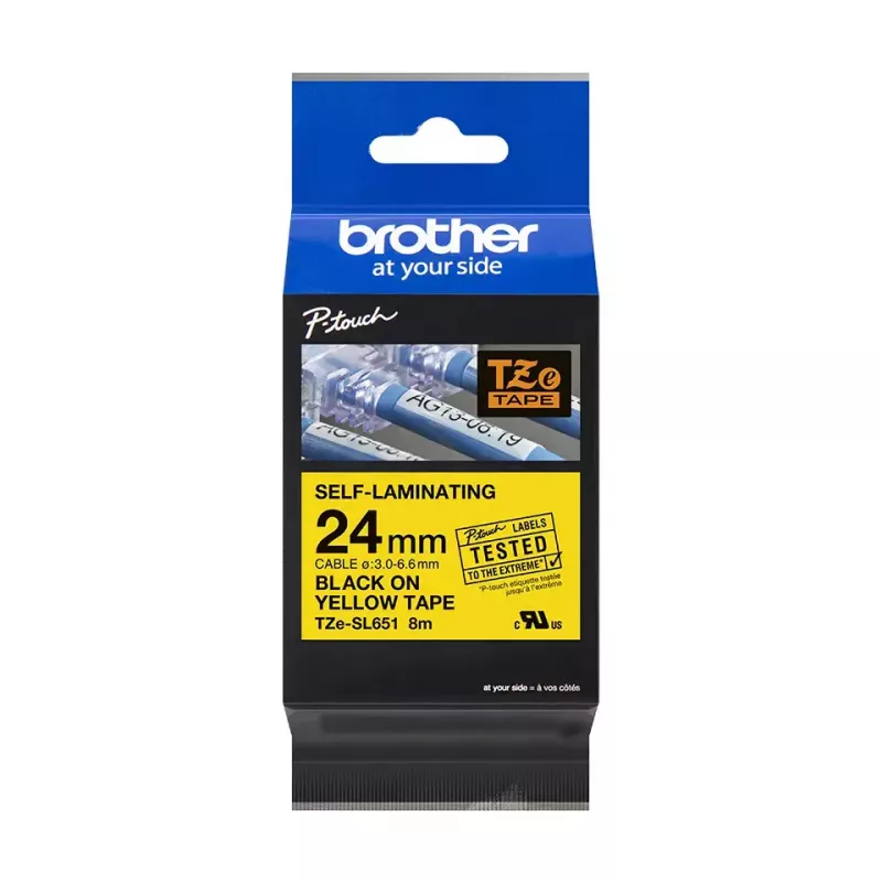 Nastro per etichette Brother TZE-SL651 nero su oro