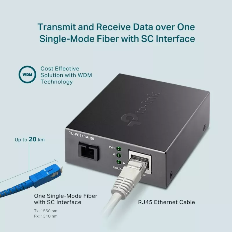 Convertitore multimediale TP-Link 10/100 Mbps WDM