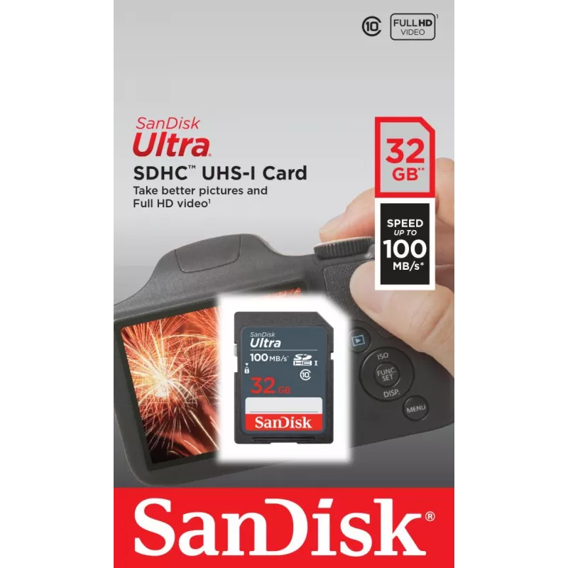 Scheda di memoria WESTERN DIGITAL SanDisk Ultra 32GB SDHC 100 MB/s (SDSDUNR-032G-GN3IN)