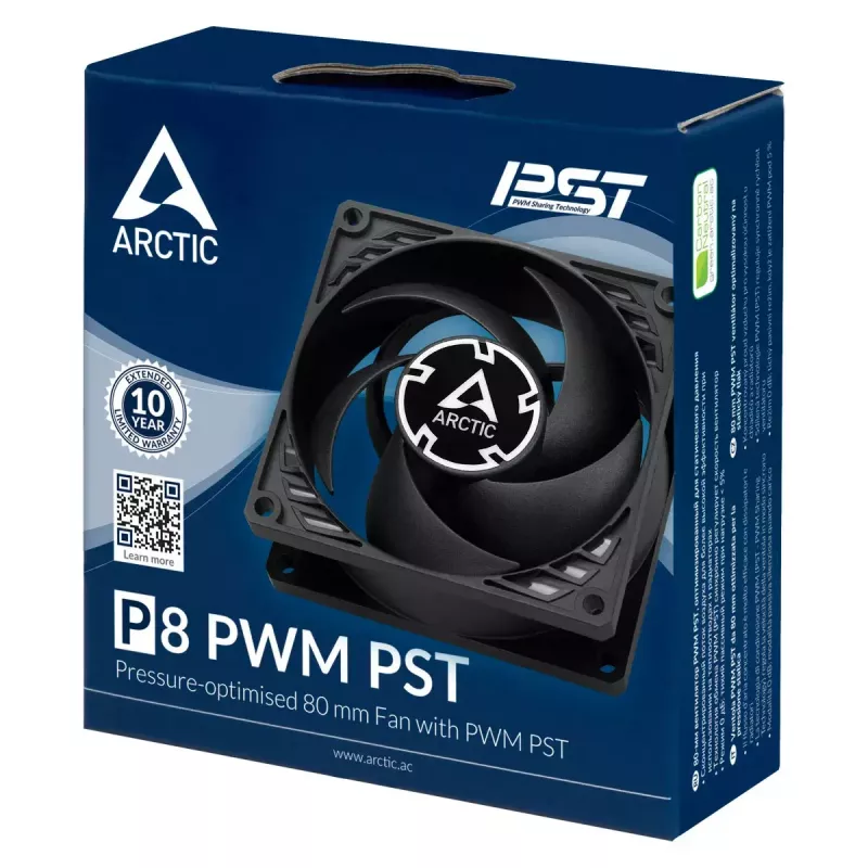 ARCTIC P8 PWM PST - ventola da 80 mm ottimizzata per la pressione con PWM PST