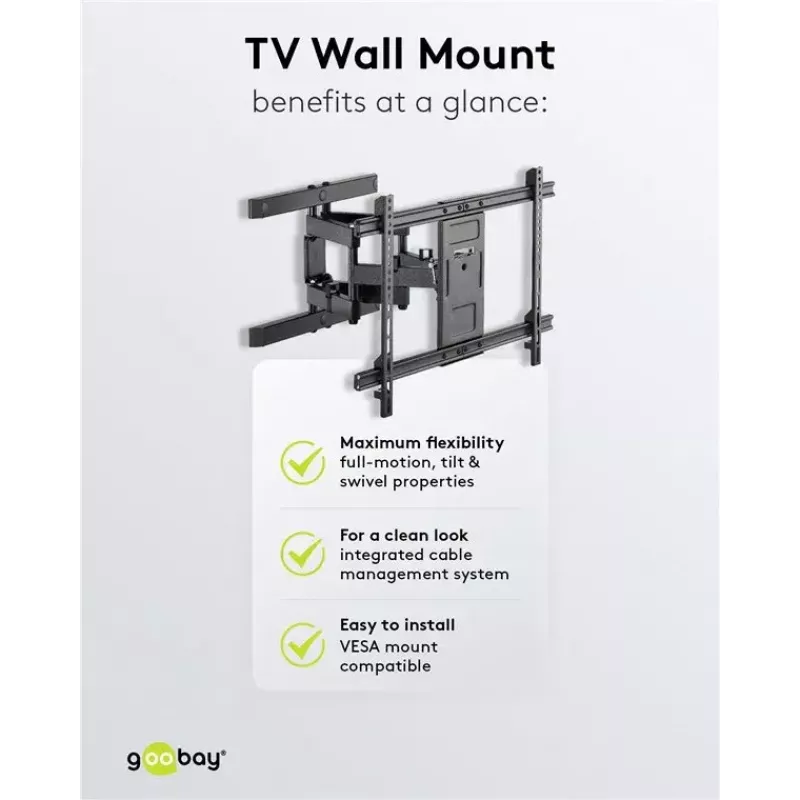 Supporto TV da parete Goobay Pro FULLMOTION (L) 60 kg 37–70
