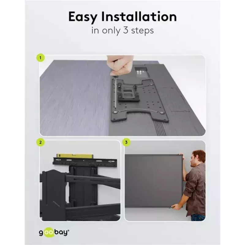 Supporto TV da parete Goobay Pro FULLMOTION (L) 60 kg 37–70