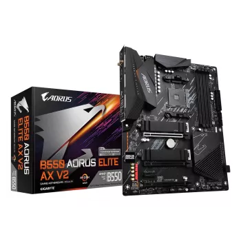 Scheda madre GIGABYTE B550 AORUS ELITE AX V2 ATX, AMD B550, Socket AM4, DDR4, 4 DIMM, Wi-Fi 6E, LAN 2.5Gb