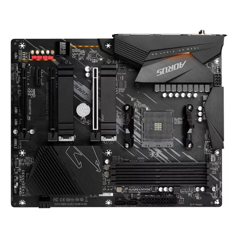 Scheda madre GIGABYTE B550 AORUS ELITE AX V2 ATX, AMD B550, Socket AM4, DDR4, 4 DIMM, Wi-Fi 6E, LAN 2.5Gb