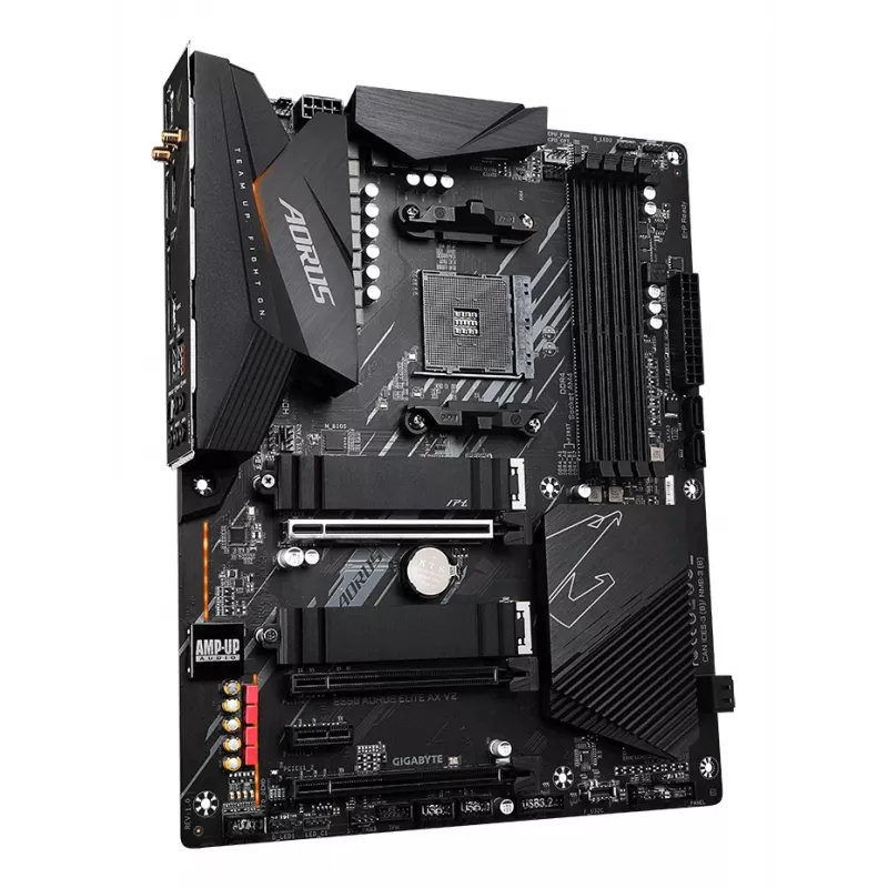 Scheda madre GIGABYTE B550 AORUS ELITE AX V2 ATX, AMD B550, Socket AM4, DDR4, 4 DIMM, Wi-Fi 6E, LAN 2.5Gb