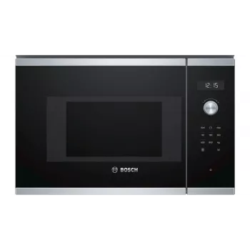 Microonde da incasso solo Bosch Serie 6 BFL524MS0 — 800 W, 20 L, comandi touch, acciaio inox/nero