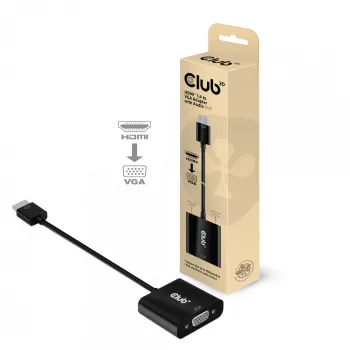 CLUB3D CAC-1302 Adattatore cavo video 0,5 m HDMI Type-A (standard) VGA (D-Sub) nero