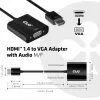 CLUB3D CAC-1302 Adattatore cavo video 0,5 m HDMI Type-A (standard) VGA (D-Sub) nero