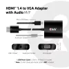 CLUB3D CAC-1302 Adattatore cavo video 0,5 m HDMI Type-A (standard) VGA (D-Sub) nero