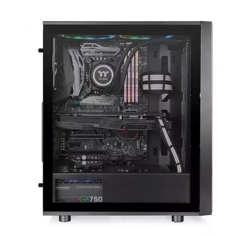 Case PC Thermaltake Versa J25 TG RGB Midi Tower nero