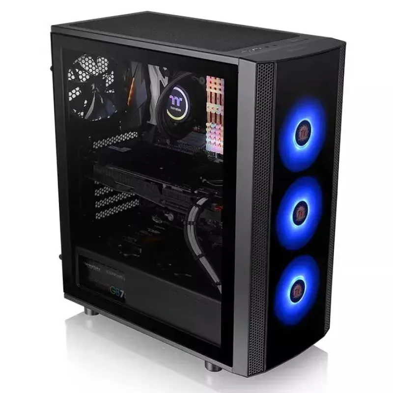 Case PC Thermaltake Versa J25 TG RGB Midi Tower nero