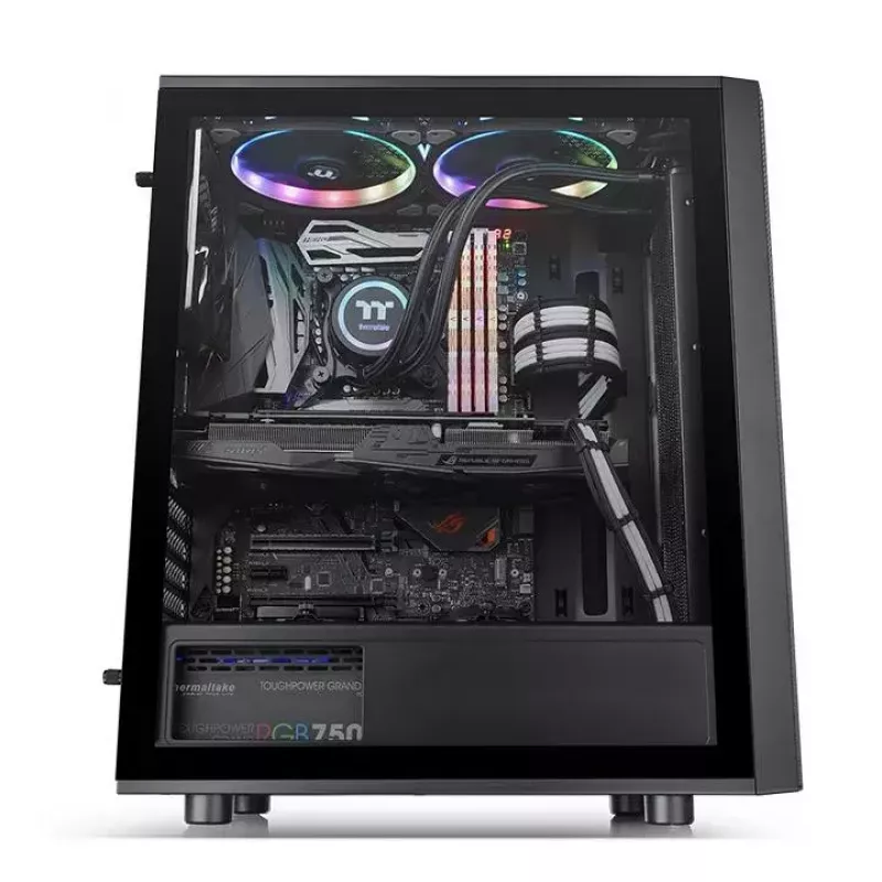 Case PC Thermaltake Versa J25 TG RGB Midi Tower nero