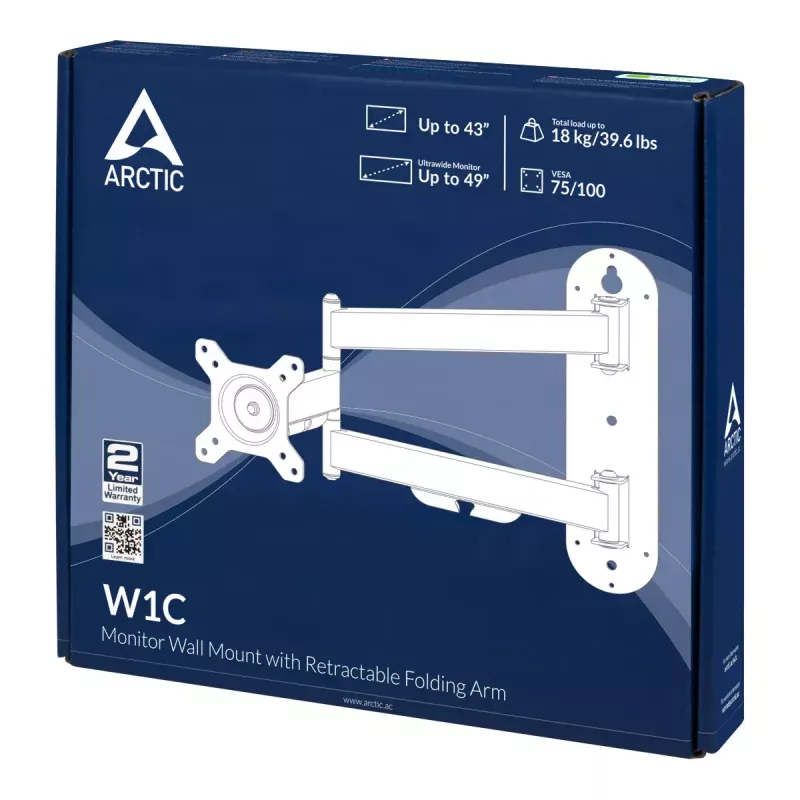 ARCTIC W1C - Supporto a parete con braccio estraibile pieghevole