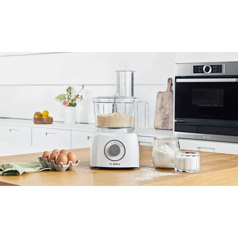 Robot da cucina Bosch MCM3100W — 800 W, ciotola da 2,3 L, 2 velocità, turbo, bianco