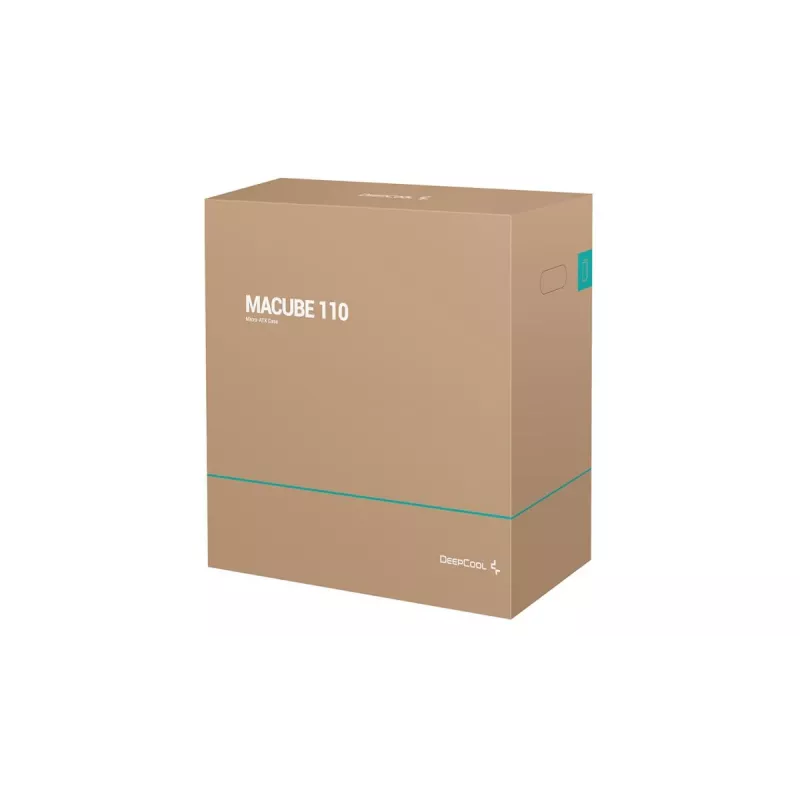 Case PC DeepCool MACUBE 110 Midi-Tower nero — microATX/Mini-ITX, vetro temperato, supporta GPU 320 mm, dissipatore CPU 165 mm