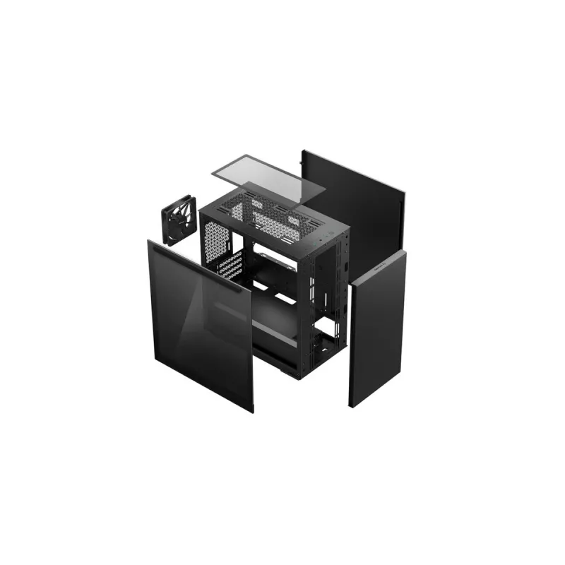 Case PC DeepCool MACUBE 110 Midi-Tower nero — microATX/Mini-ITX, vetro temperato, supporta GPU 320 mm, dissipatore CPU 165 mm