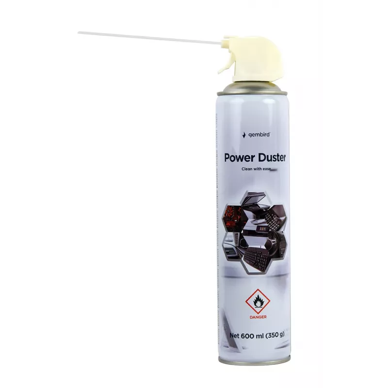 Gembird CK-CAD-FL600-01 aria compressa spray, 600 ml, infiammabile, con tubo di prolunga