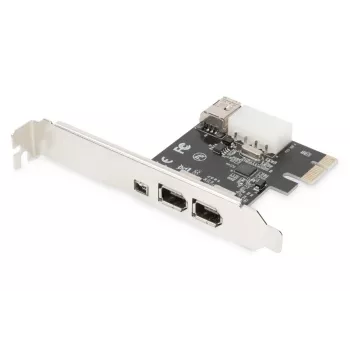 DIGITUS scheda interfaccia IEEE 1394a, Pci-e, 3 porte, 1x ext. 1394mini, 2x porte ext. 1394a