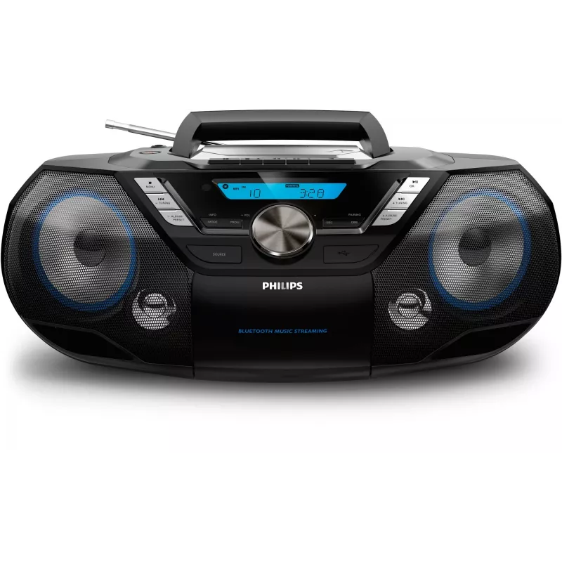 Philips CD Soundmachine AZB798T/12, analogico e digitale, DAB, DAB+, FM, lettore, CD, CD-R, CD-RW, riavvolgimento rapido, avanzamento rapido, avanti, indietro, programma, ripetizione, riproduzione casuale, 12 W