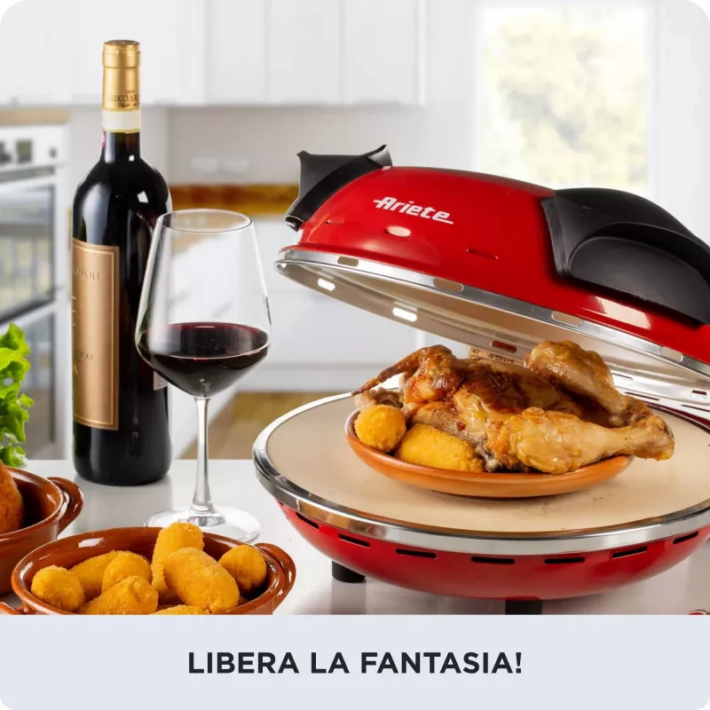 Macchina per pizza Ariete 0909/10 1200 W nero rosso 1 pizza 33 cm