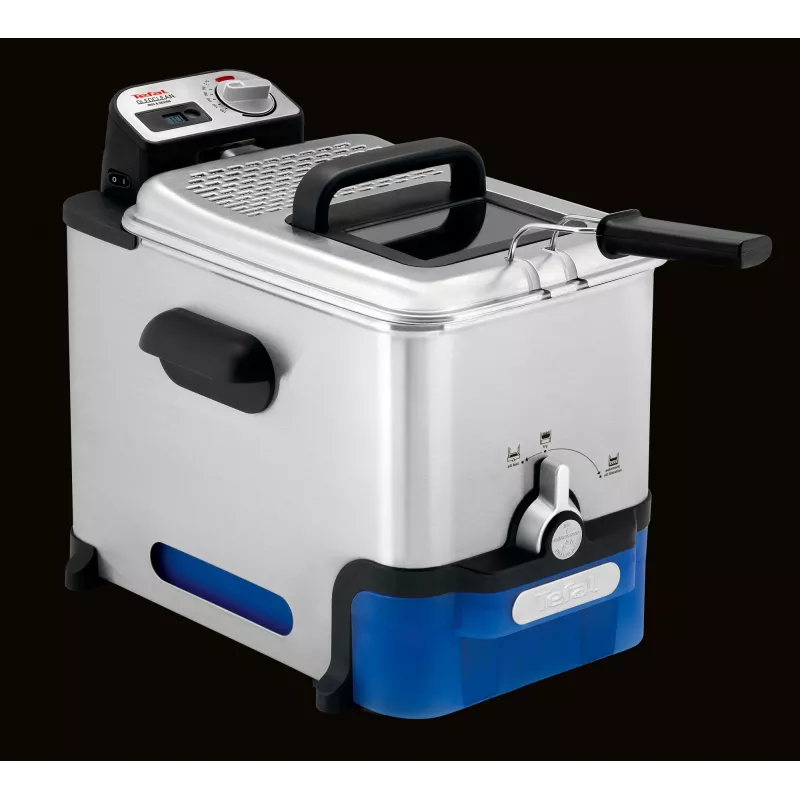 Tefal Oleoclean Pro Inox & Design FR8040 Single 3,5 l 2300 W nero, acciaio inox
