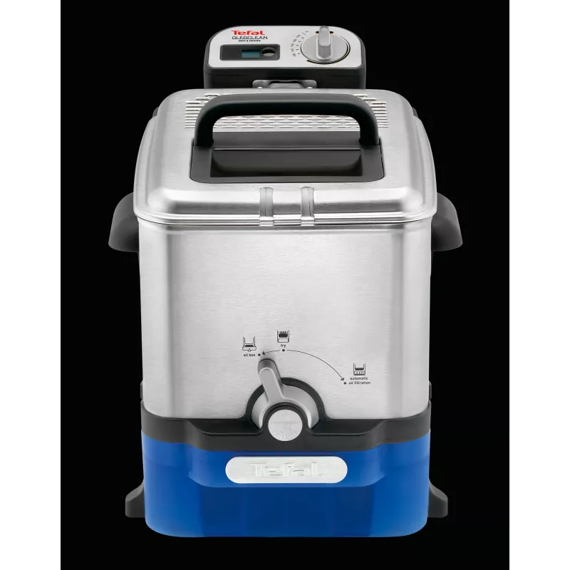 Tefal Oleoclean Pro Inox & Design FR8040 Single 3,5 l 2300 W nero, acciaio inox