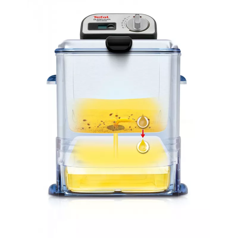 Tefal Oleoclean Pro Inox & Design FR8040 Single 3,5 l 2300 W nero, acciaio inox