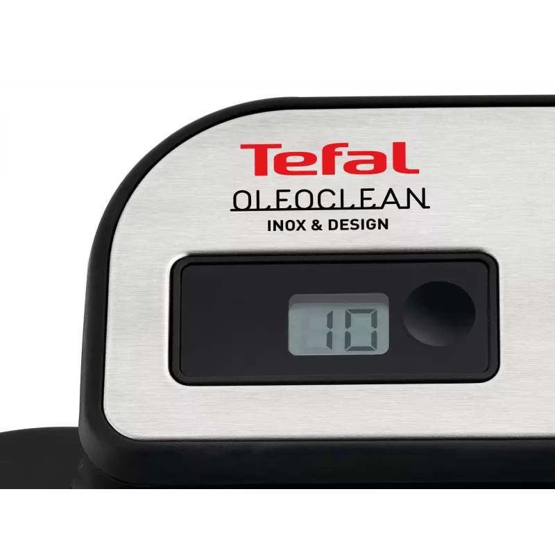 Tefal Oleoclean Pro Inox & Design FR8040 Single 3,5 l 2300 W nero, acciaio inox