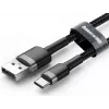 Cavo di ricarica rapida BASEUS Cafule intrecciato - USB Type-A a Type-C 2A - 3m - grigio/nero (nylon)