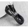Cavo di ricarica rapida BASEUS Cafule intrecciato - USB Type-A a Type-C 2A - 3m - grigio/nero (nylon)