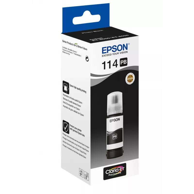 Cartuccia d'inchiostro originale Epson 114 Photo nero per EcoTank ET-8550 ET-8500