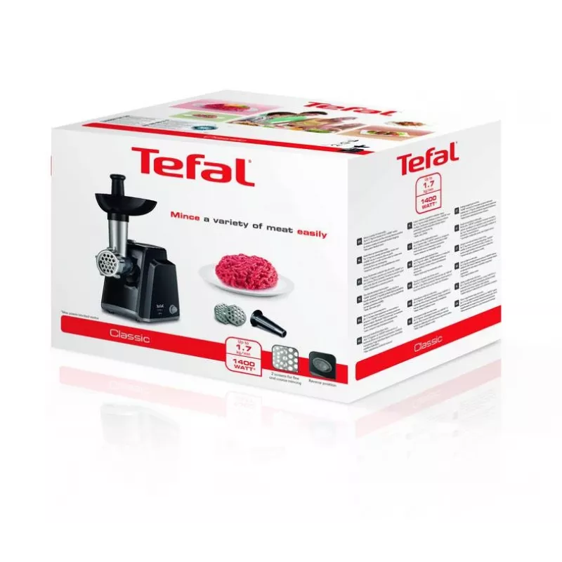 Tritacarne Tefal NE105838 1400 W nero, acciaio inox