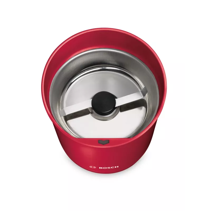 Macinacaffè a lame Bosch TSM6A014R, capacità 75 g, 180 W, lame in acciaio inox, rosso
