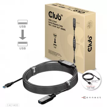 Cavo ripetitore attivo CLUB3D USB 3.2 Gen1 10 m / 32.8ft M/F 28AWG